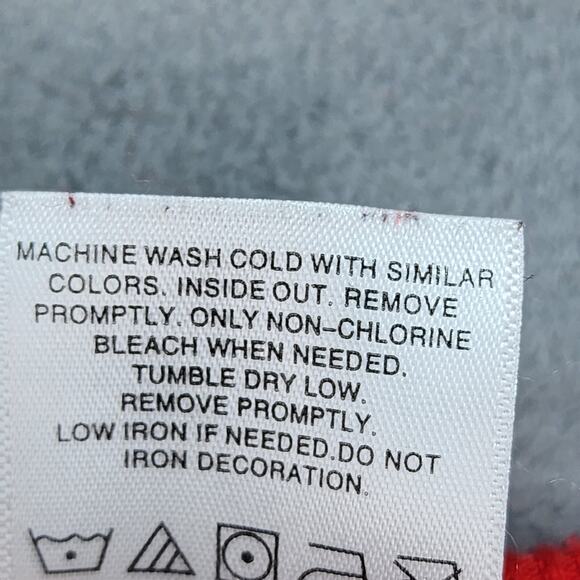 Disney Holiday Sweater Juniors 7/8 Mickey Mouse Reindeer Christmas Fuzzy Red Fes - Picture 9 of 10